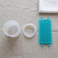 Removable bristle insert, cup and lid