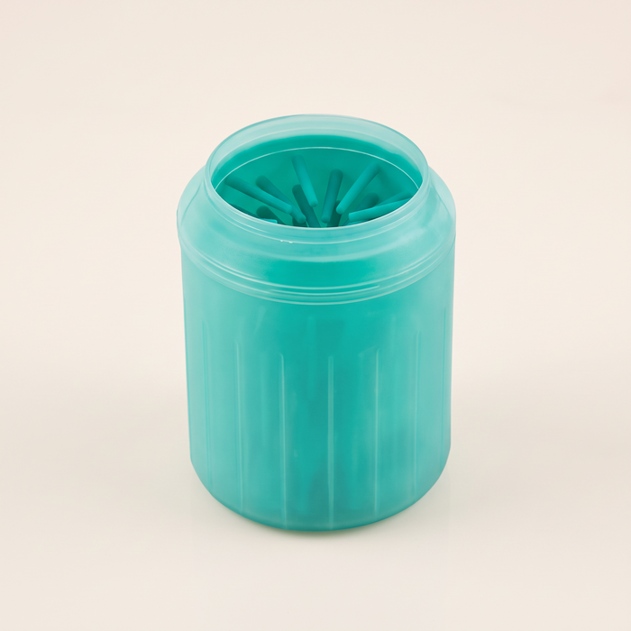 RinseMyPaws paw cleaner cup in teal