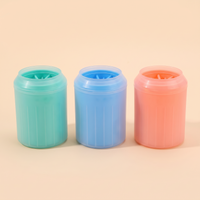 RinseMyPaws in teal, clear blue and coral pink