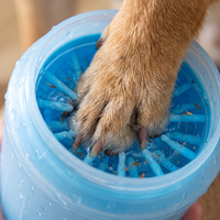Soft silicone bristles cleaning between the toes